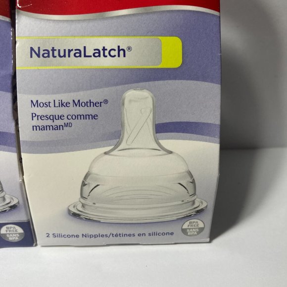 Playtex NaturaLatch Silicone Nipples 3-6M+ Fast 5 (2) Packs - Picture 4 of 13